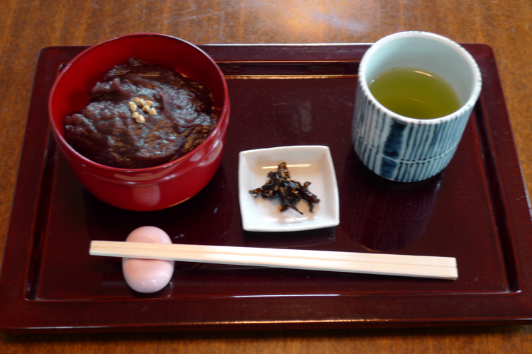 そばがきぜんざい